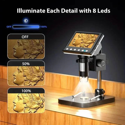 4.3'' IPS LCD Digital Microscope 1000X Magnification Microscope DailySale
