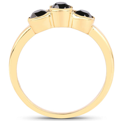 1.16 Carat Genuine Black Diamond .925 Sterling Silver Ring Bids.com