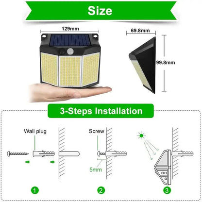 432 LED Solar Garden Wall Lights DailySale