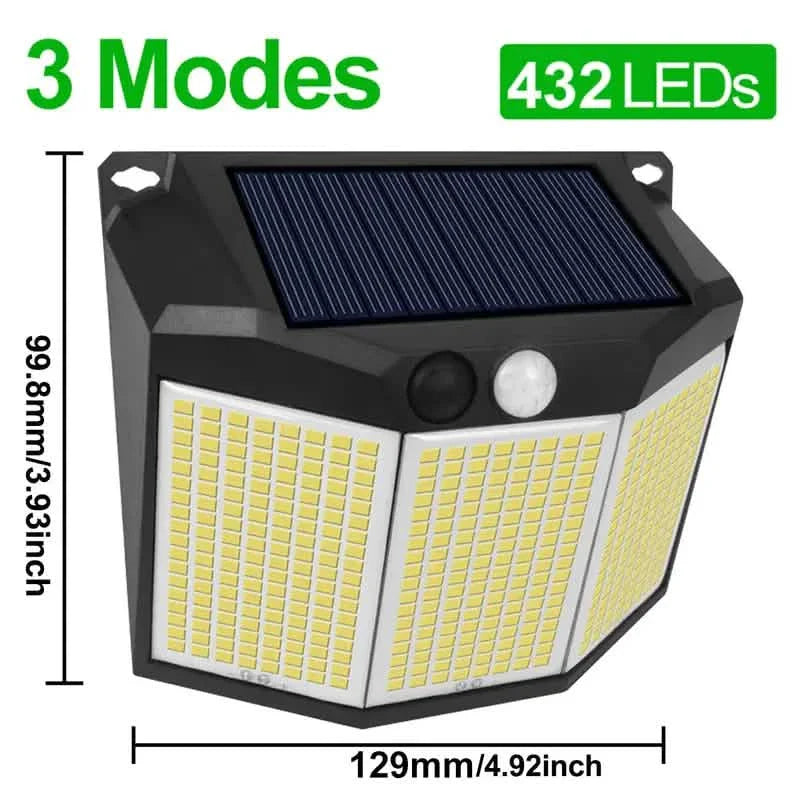 432 LED Solar Garden Wall Lights DailySale