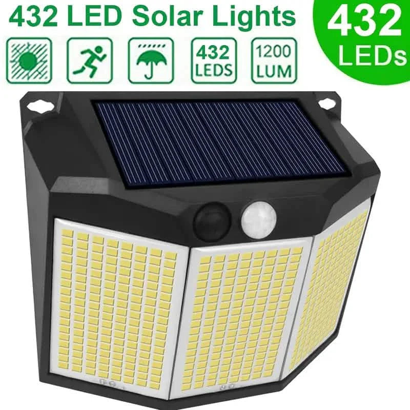 432 LED Solar Garden Wall Lights DailySale