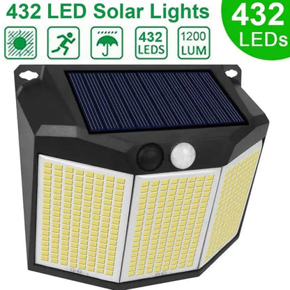 432 LED Solar Garden Wall Lights DailySale