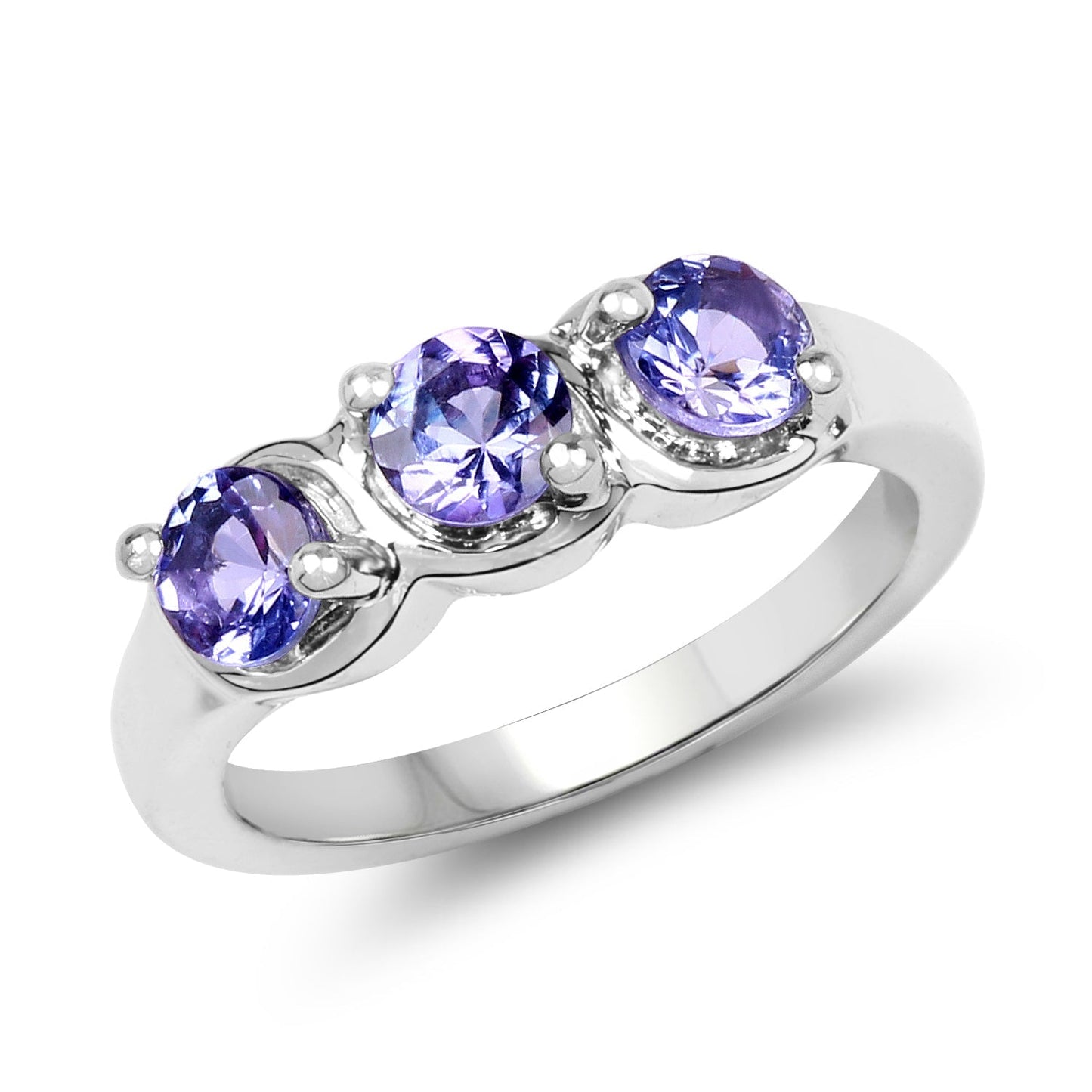 1.05 Carat Genuine Tanzanite .925 Sterling Silver Ring Bids.com