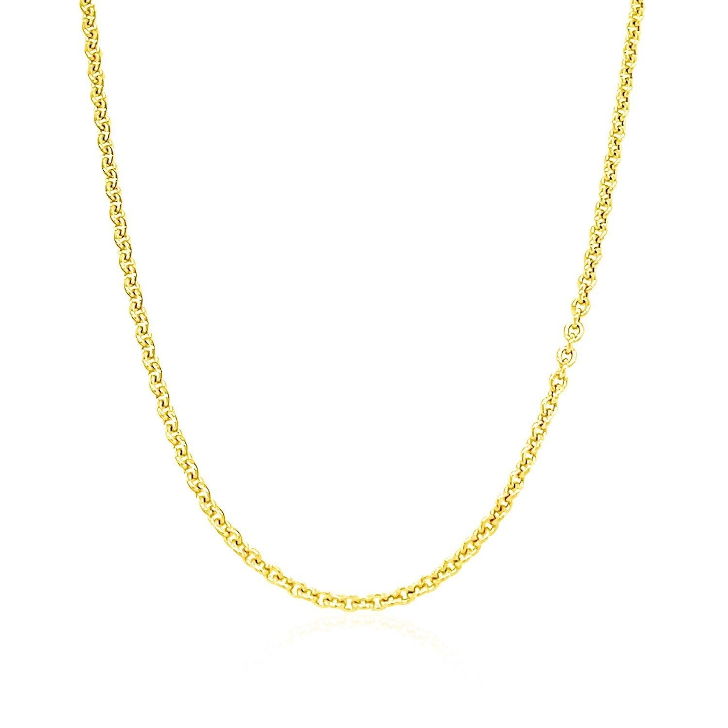 14k Yellow Gold Forsantina Lite Cable Link Chain 1.9mm Bids.com