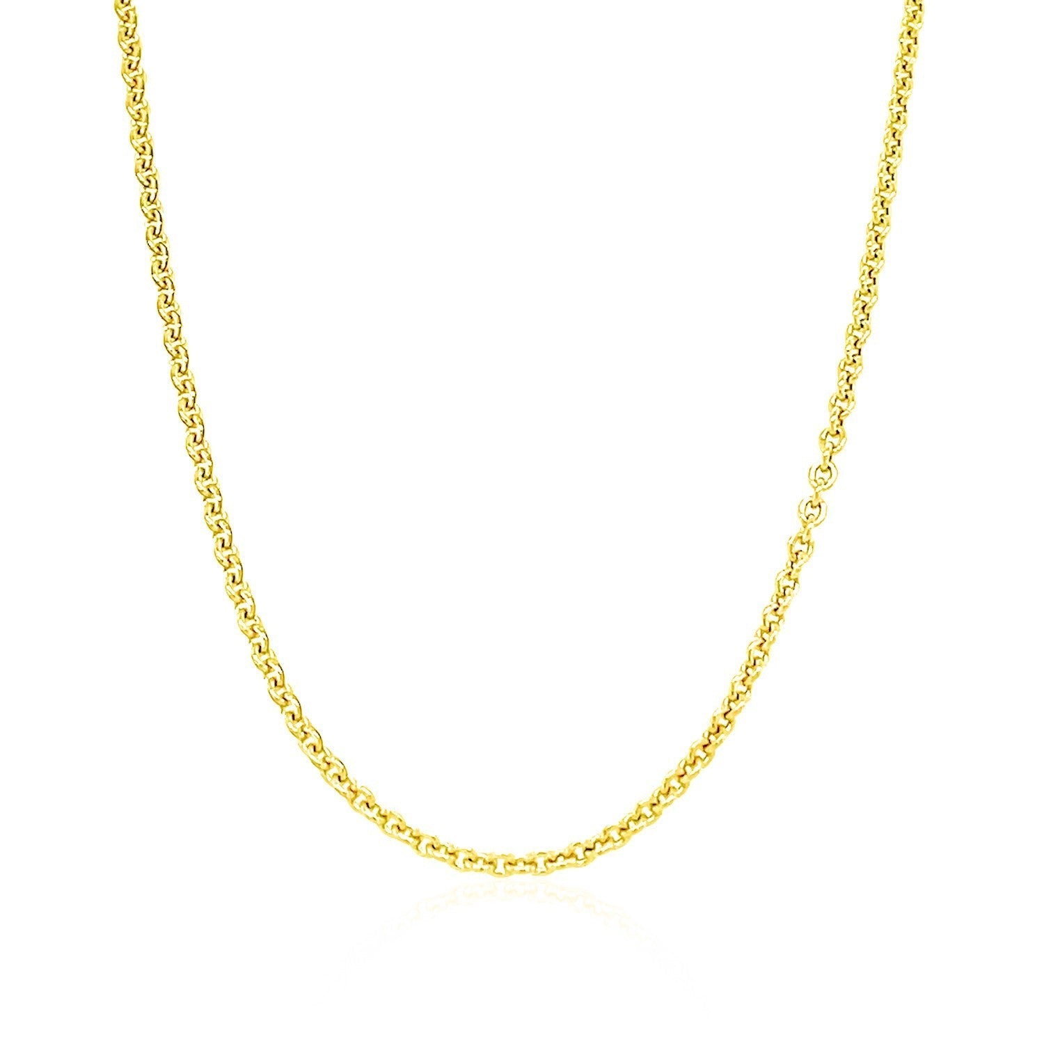 14k Yellow Gold Forsantina Lite Cable Link Chain 1.9mm Bids.com