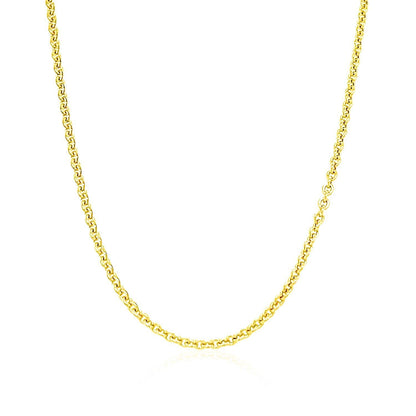 14k Yellow Gold Forsantina Lite Cable Link Chain 1.9mm Bids.com