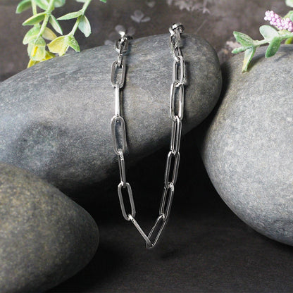 14k White Gold Bold Paperclip Chain (4.2 mm) Bids.com