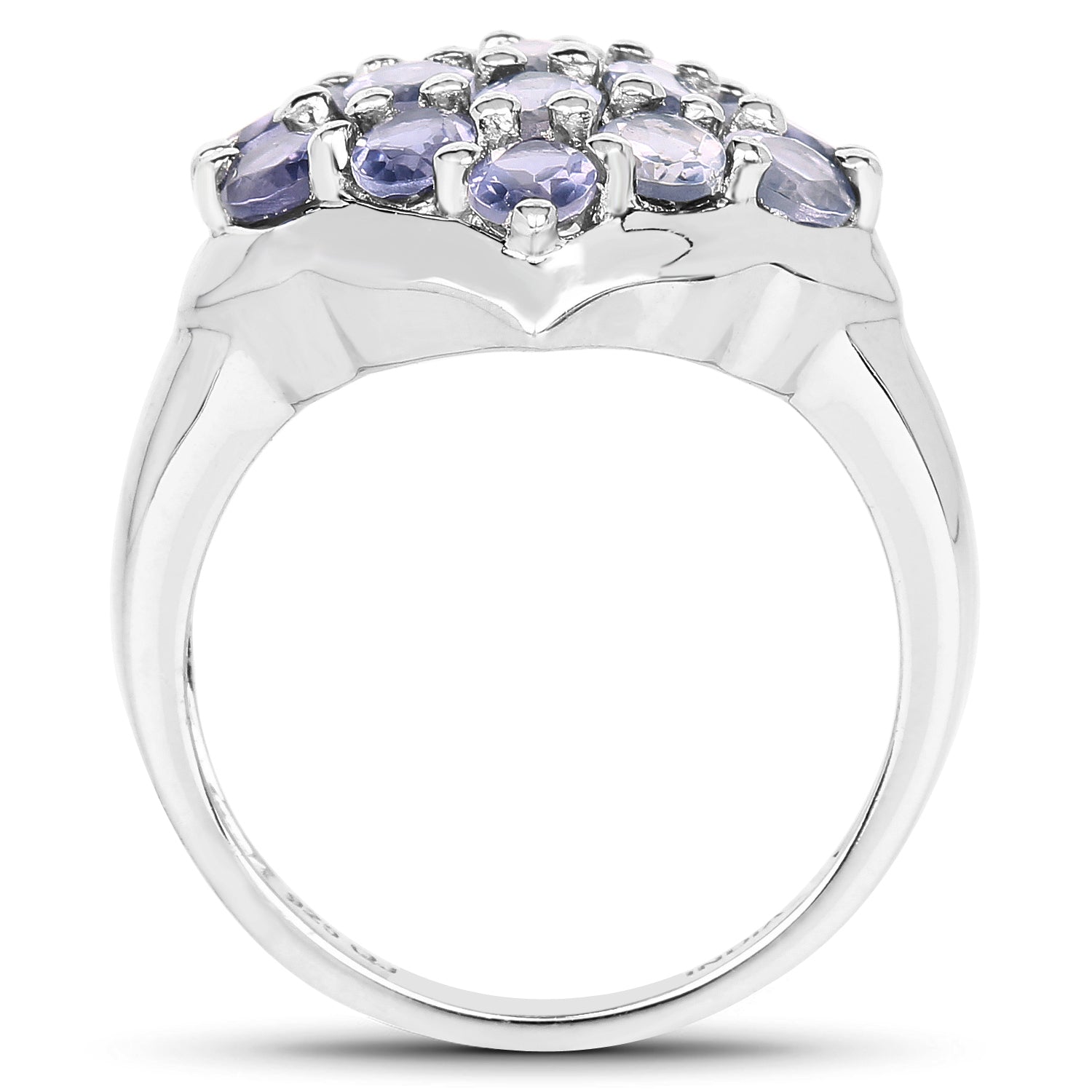 2.38 Carat Genuine Iolite .925 Sterling Silver Ring Bids.com