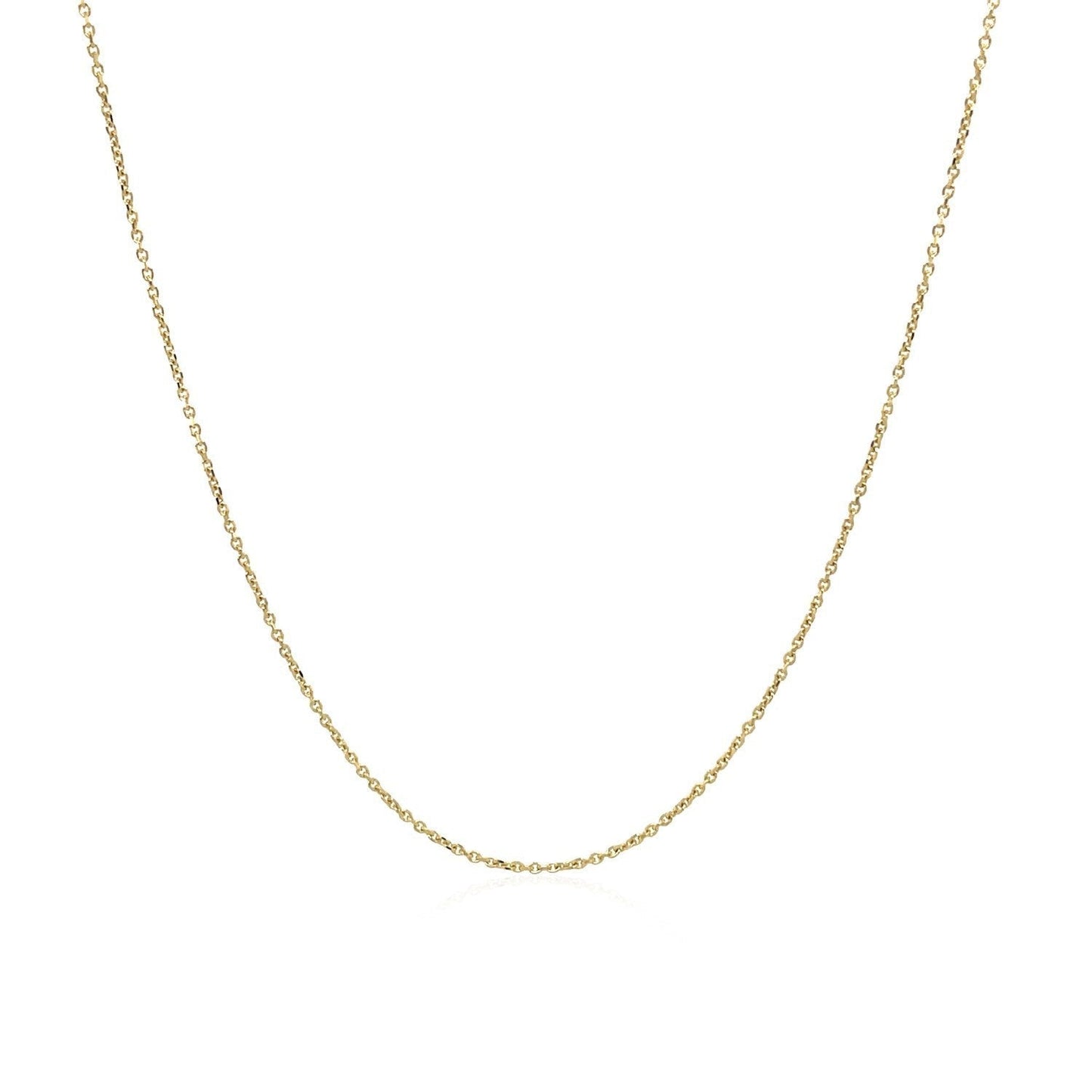 10k Yellow Gold Cable Link Chain (0.50 mm) Bids.com
