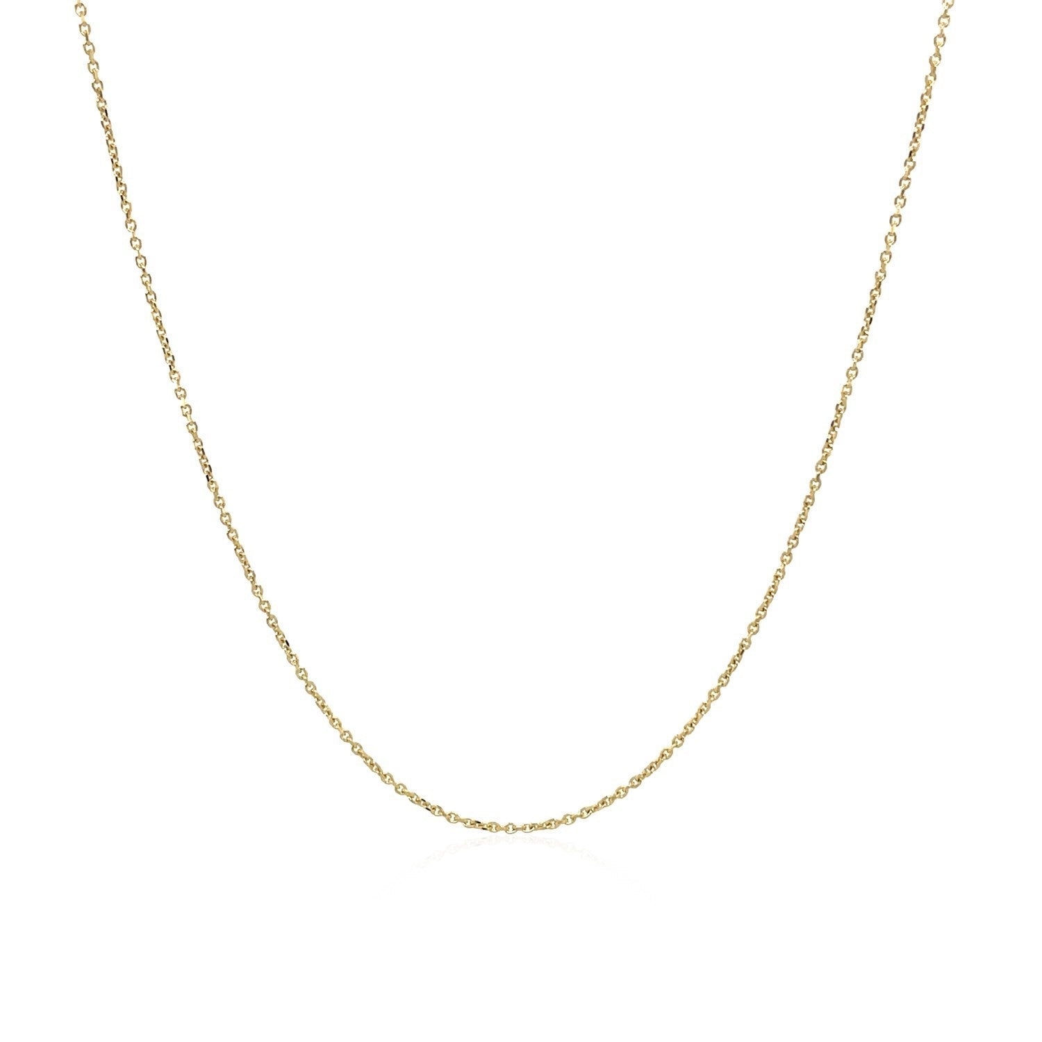 10k Yellow Gold Cable Link Chain (0.50 mm) Bids.com