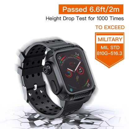 44 MM Full Cover Clear Case Screen Protector with Bands for Apple iWatch 4 and 5 DailySale