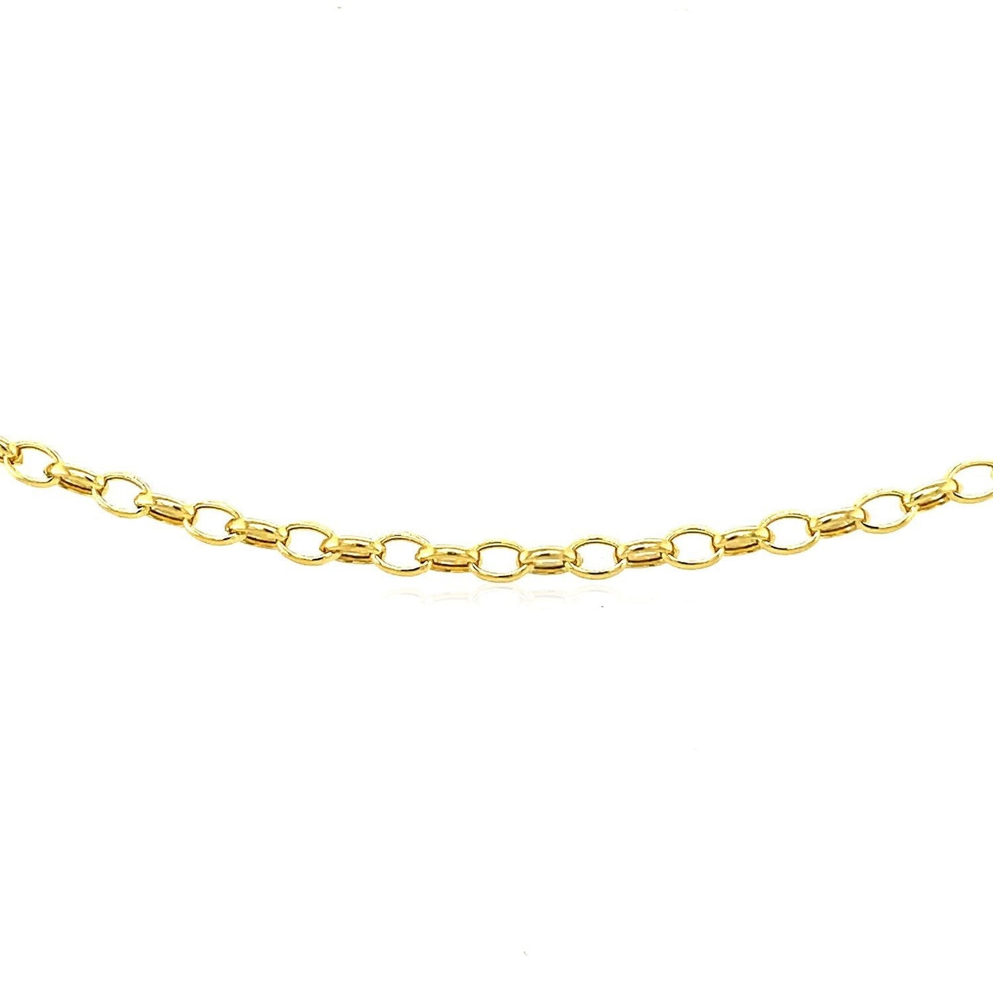 3.2mm 14k Yellow Gold Oval Rolo Chain Bids.com