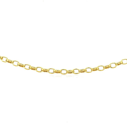 3.2mm 14k Yellow Gold Oval Rolo Chain Bids.com
