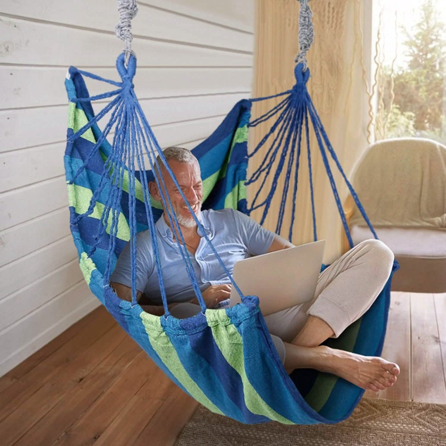 440lbs Hanging Hammock with 2 Pillows DailySale