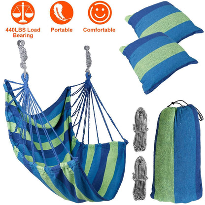 440lbs Hanging Hammock with 2 Pillows DailySale