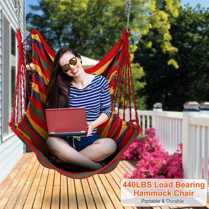 440lbs Hanging Hammock with 2 Pillows DailySale