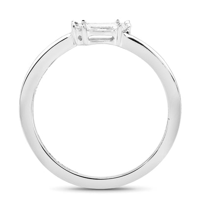 0.33 Carat Genuine White Diamond 18K White Gold Ring (F-G Color, VVS-VS Clarity) Bids.com