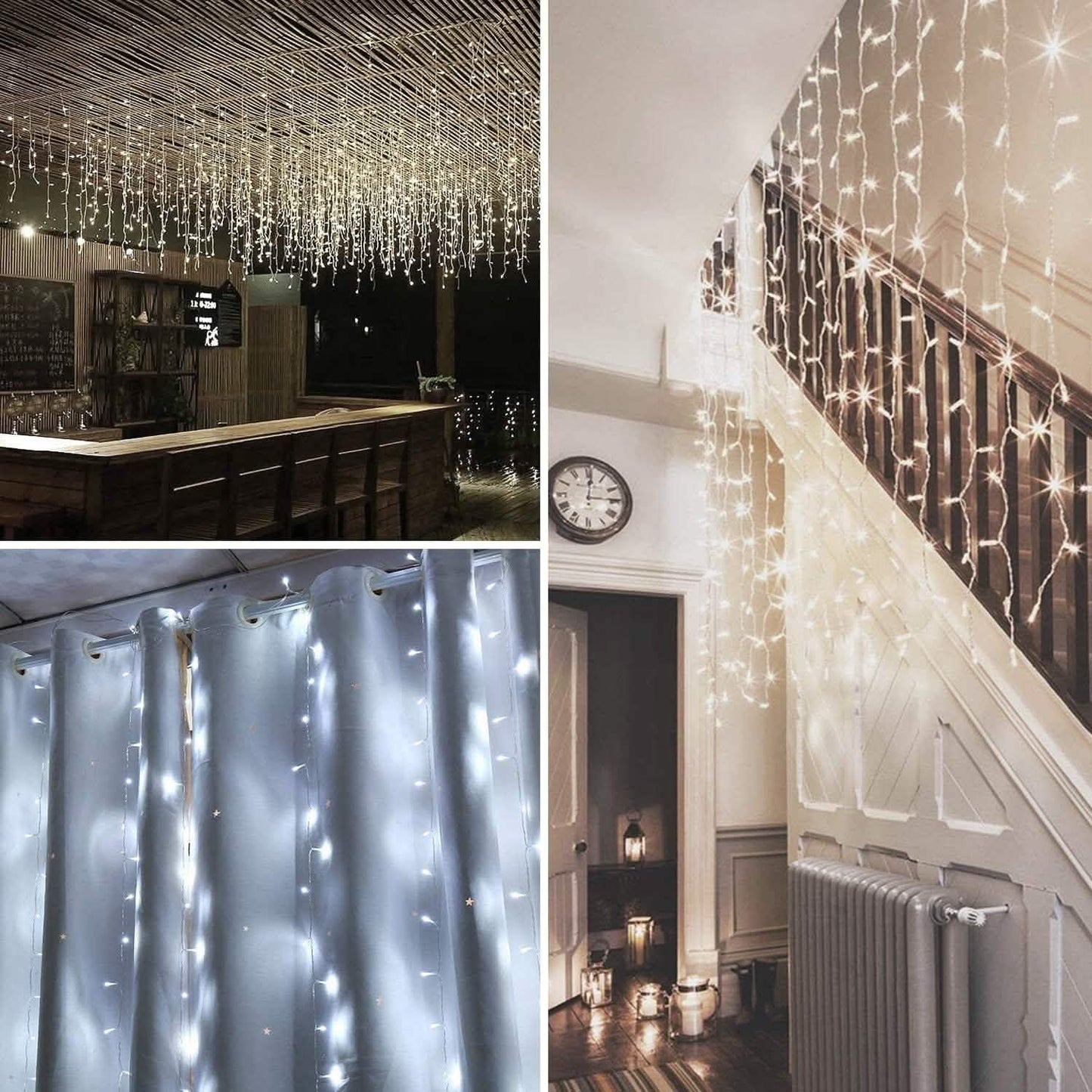 448 LED 6.6 x 19.6 Ft. LED Curtain Lights with 8 Light Modes and Memory Function DailySale
