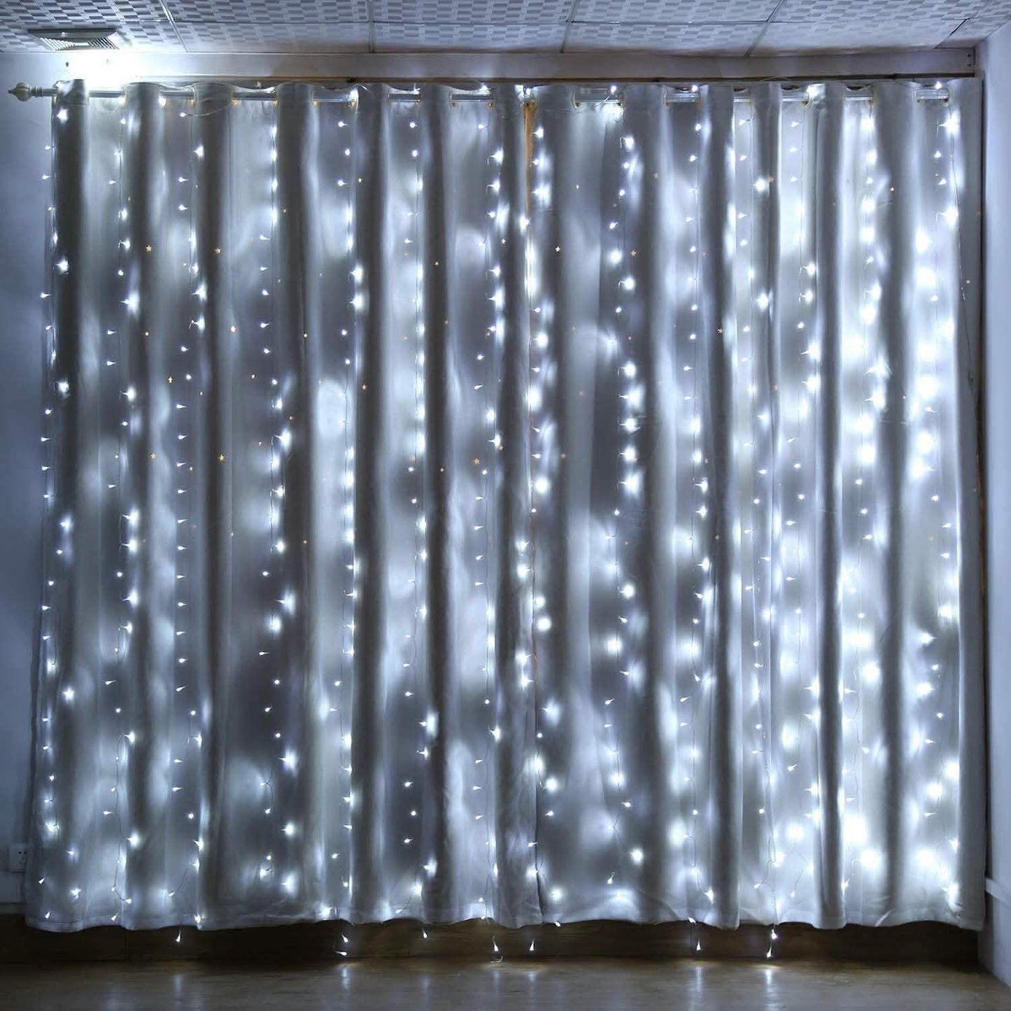 448 LED 6.6 x 19.6 Ft. LED Curtain Lights with 8 Light Modes and Memory Function DailySale