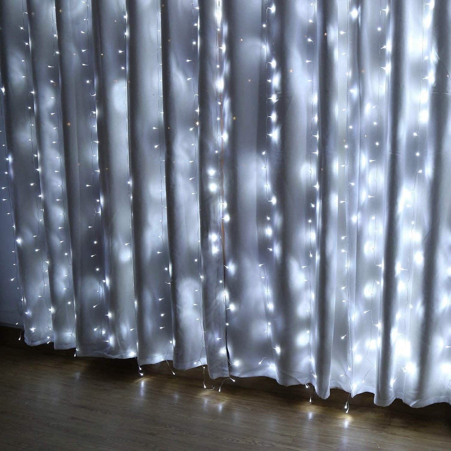 448 LED 6.6 x 19.6 Ft. LED Curtain Lights with 8 Light Modes and Memory Function DailySale