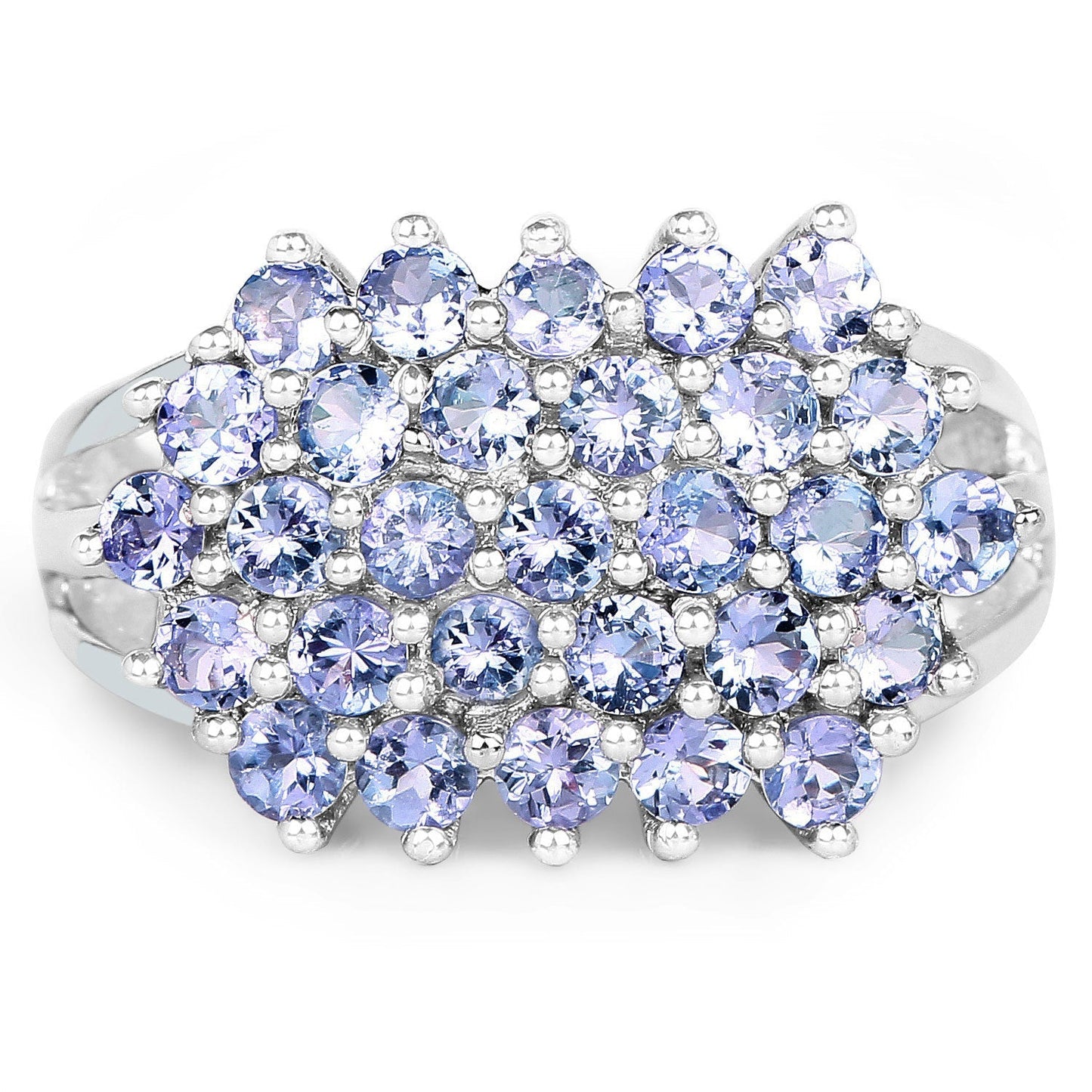 2.03 Carat Genuine Tanzanite .925 Sterling Silver Ring Bids.com