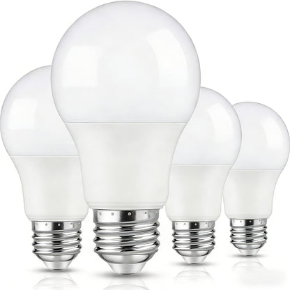 4-Pack A19 LED Light Bulbs, 60W Equivalent, Daylight, E26 Base, Non-Dimmable DailySale