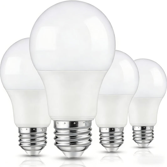 4-Pack A19 LED Light Bulbs, 60W Equivalent, Daylight, E26 Base, Non-Dimmable DailySale