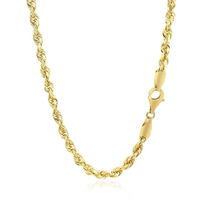 4.0mm 10k Yellow Gold Solid Diamond Cut Rope Chain Bids.com