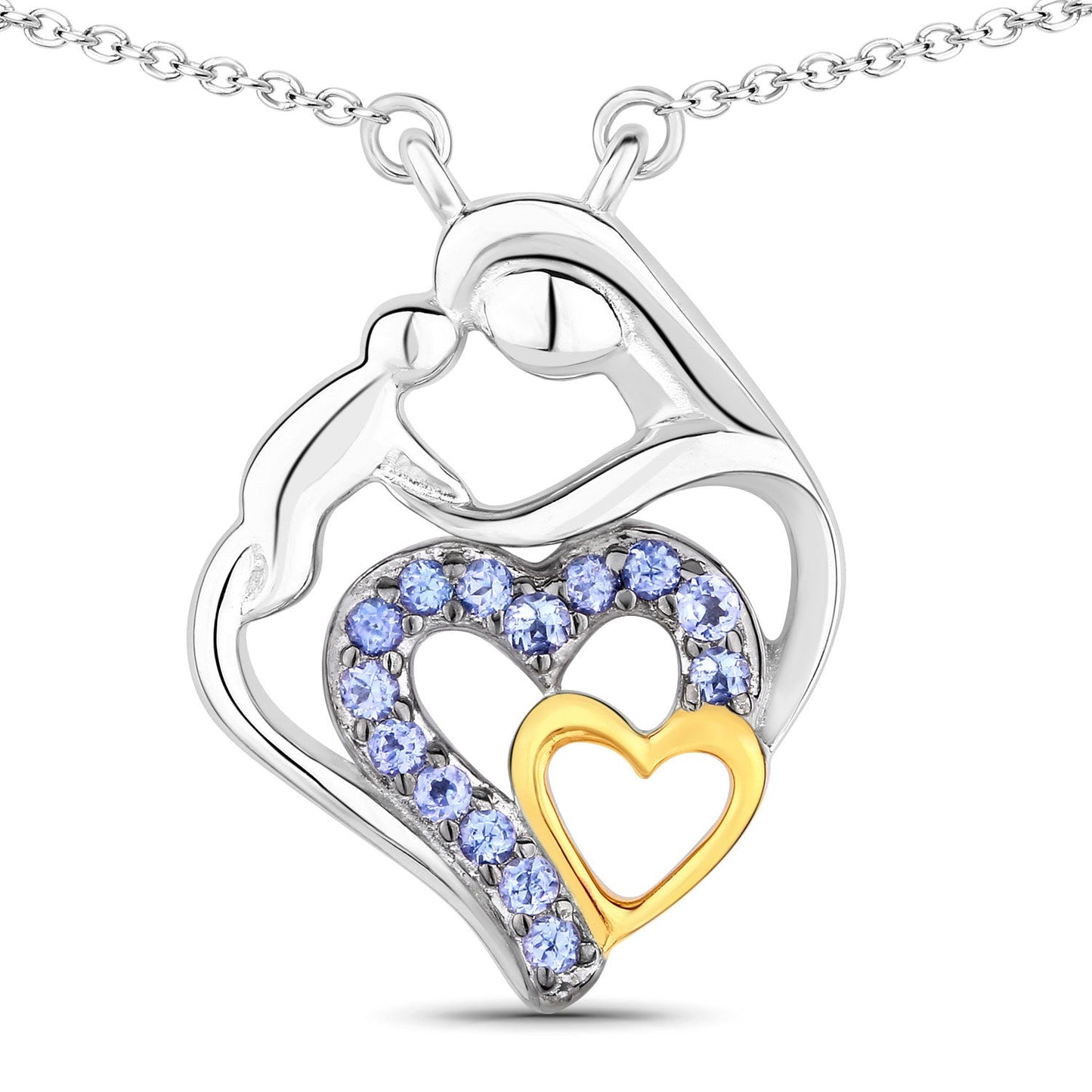 0.28 Carat Genuine Tanzanite .925 Sterling Silver Pendant Bids.com