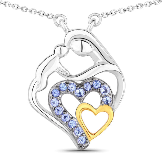 0.28 Carat Genuine Tanzanite .925 Sterling Silver Pendant Bids.com