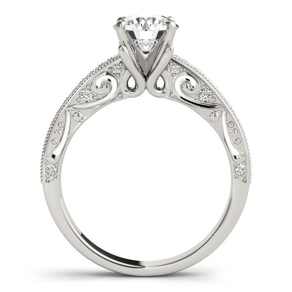 14k White Gold Antique Pronged Round Diamond Engagement Ring (1 1/8 cttw) Bids.com