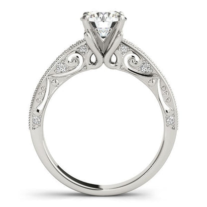 14k White Gold Antique Pronged Round Diamond Engagement Ring (1 1/8 cttw) Bids.com