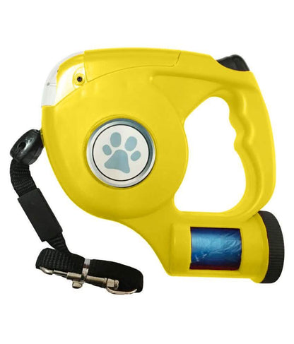 4.5M LED Flashlight Extendable Retractable Pet Dog Leash Lead with Garbage Bag DailySale