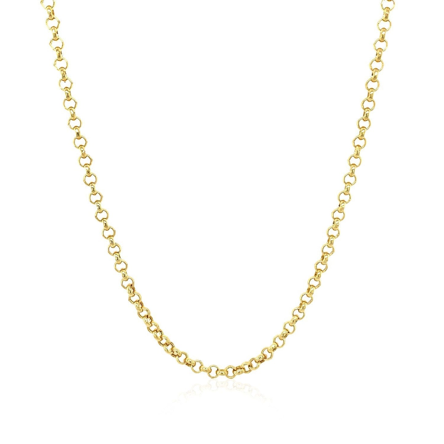 2.3mm 14k Yellow Gold Rolo Chain Bids.com