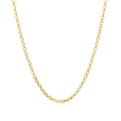 2.3mm 14k Yellow Gold Rolo Chain Bids.com