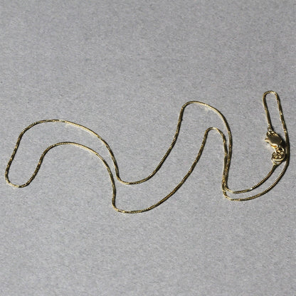 14k Yellow Gold Classic Box Chain 0.6mm Bids.com