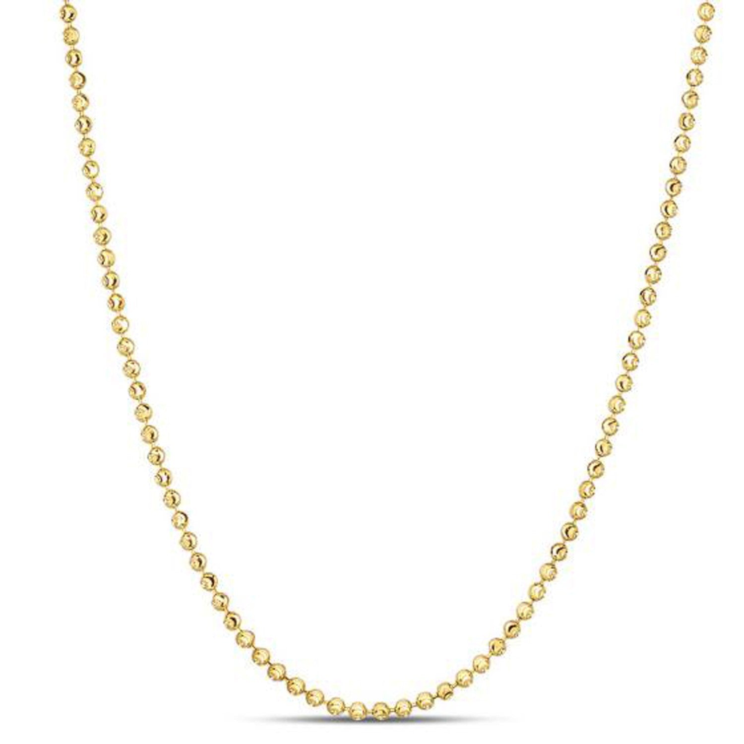 Moon Cut Bead Chain in 14k Yellow Gold (2.00 mm) Bids.com