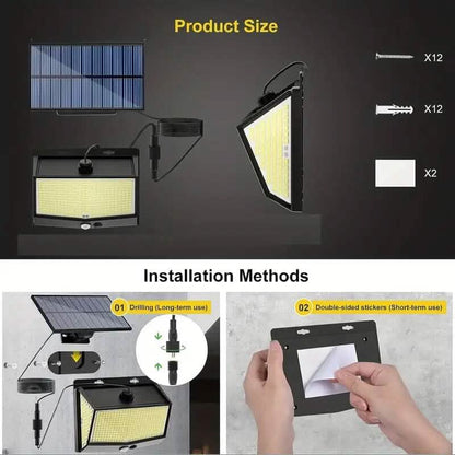 468 LED Solar Motion Sensor Security Outdoor Light DailySale