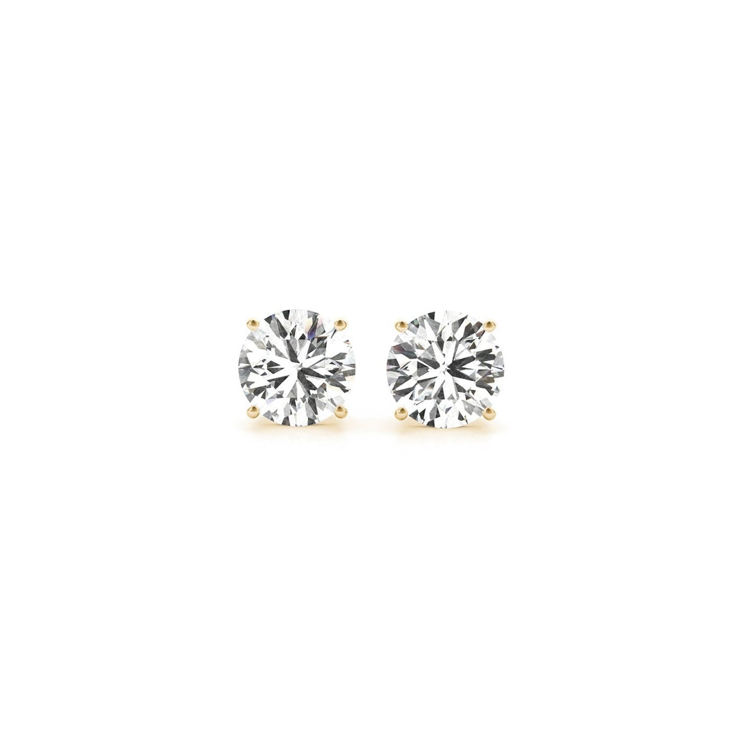 1 1/2 cttw Certified IGI Lab Grown Round Diamond Stud Earrings 14k Yellow Gold (G/VS2) Bids.com