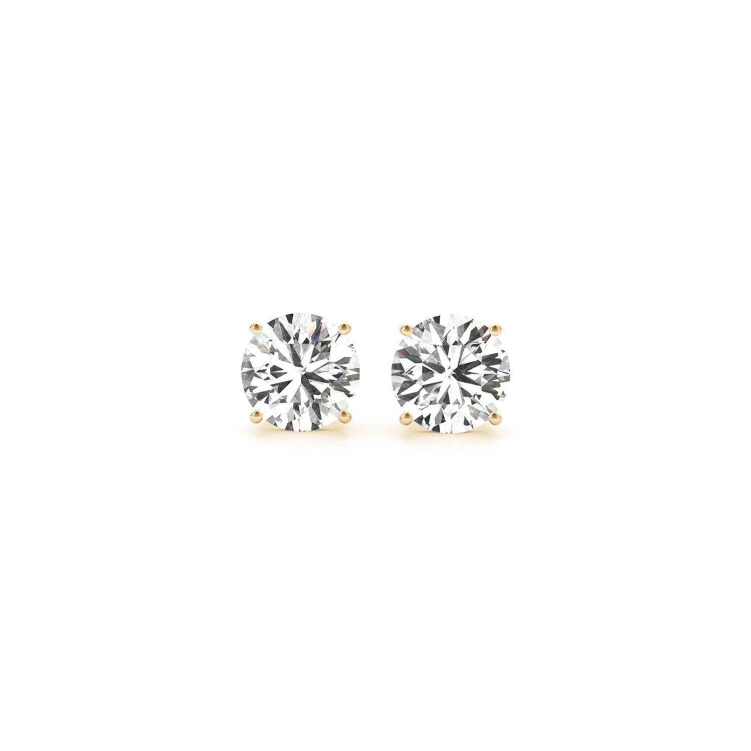 1 1/2 cttw Certified IGI Lab Grown Round Diamond Stud Earrings 14k Yellow Gold (G/VS2) Bids.com