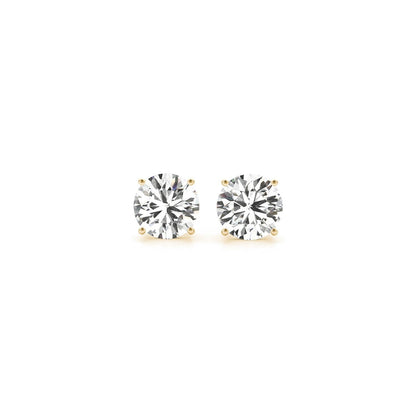 1 1/2 cttw Certified IGI Lab Grown Round Diamond Stud Earrings 14k Yellow Gold (G/VS2) Bids.com