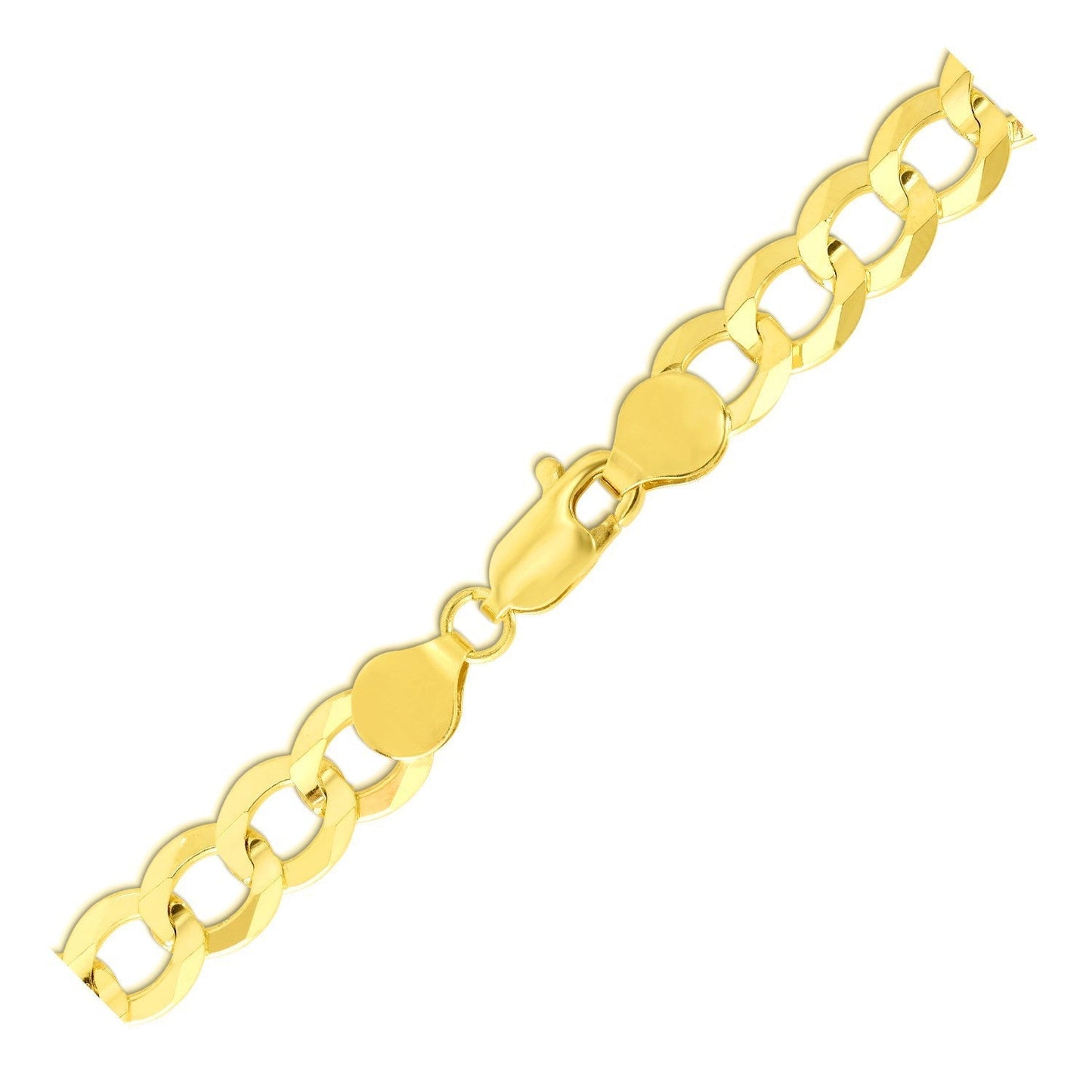 7.0mm 10k Yellow Gold Curb Bracelet Bids.com