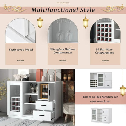47" Console Dining Table Buffet Sideboard DailySale