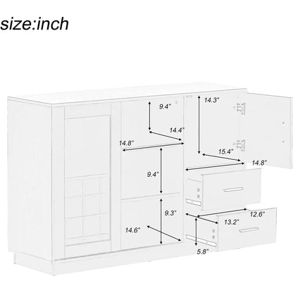 47" Console Dining Table Buffet Sideboard DailySale