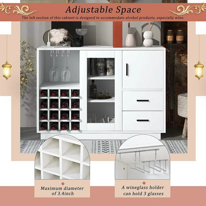 47" Console Dining Table Buffet Sideboard DailySale