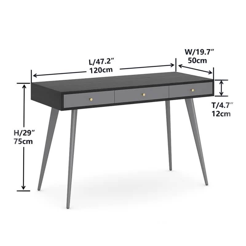 47" Home Office Desk with 3 Drawers DailySale