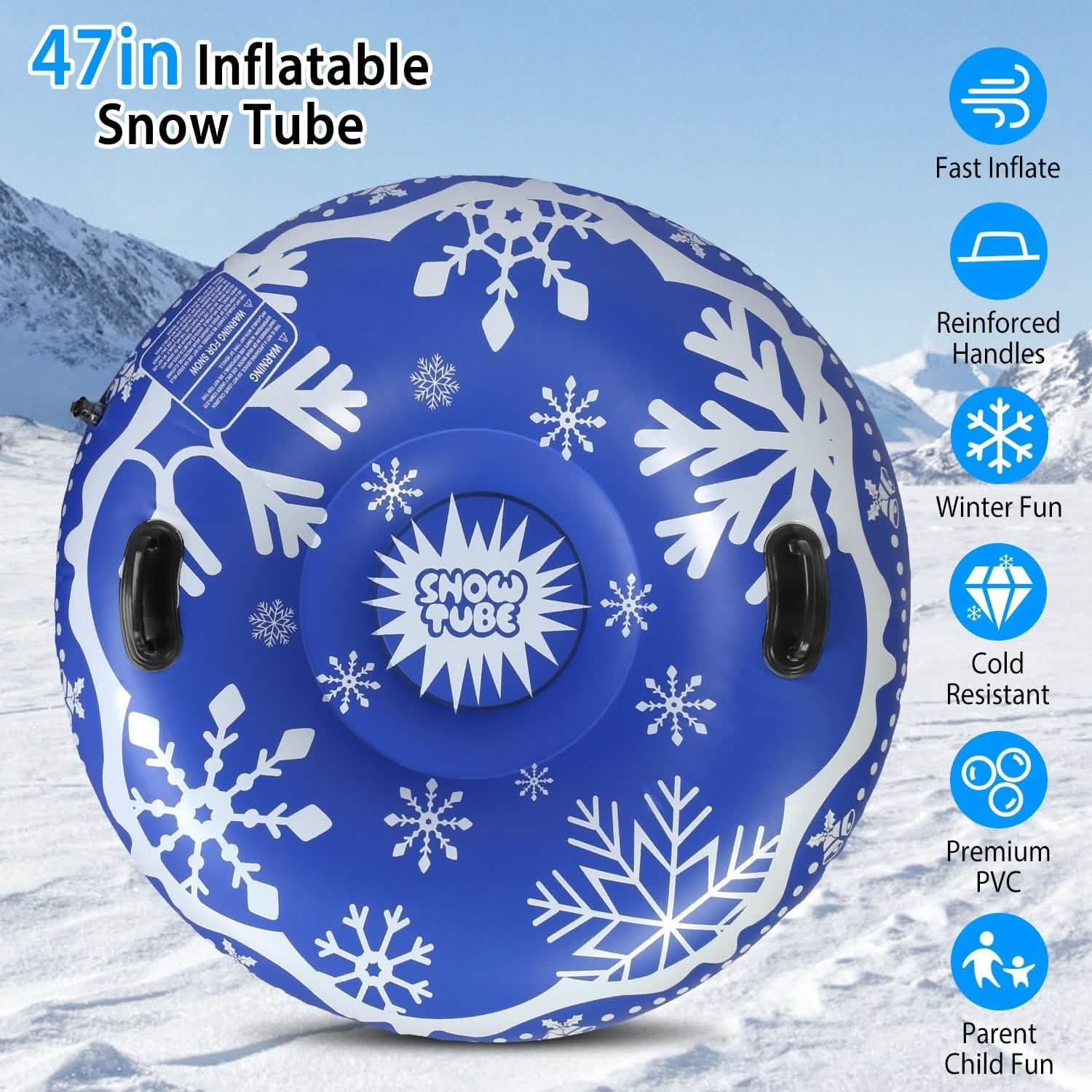 47-Inch Inflatable Snow Tube DailySale