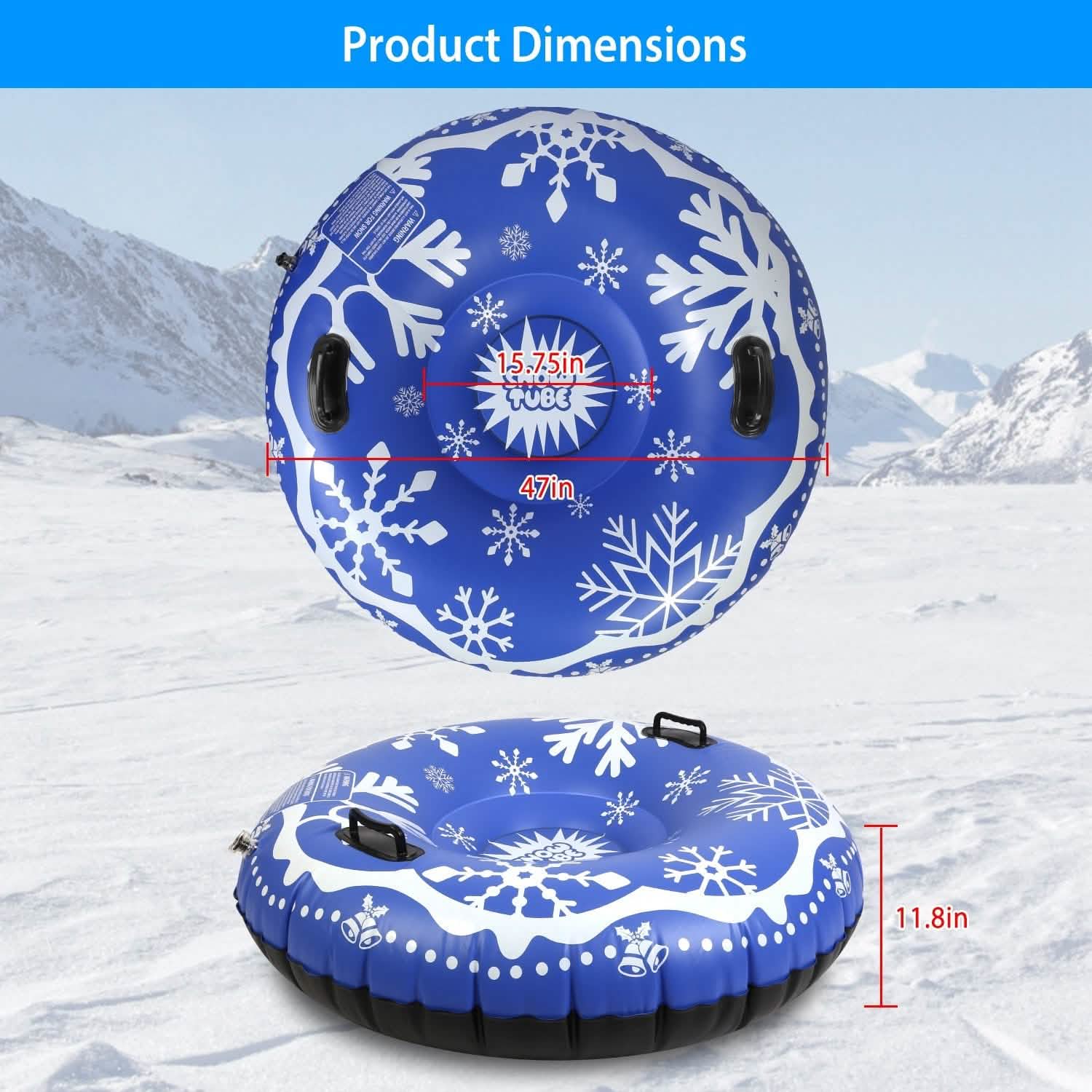 47-Inch Inflatable Snow Tube DailySale