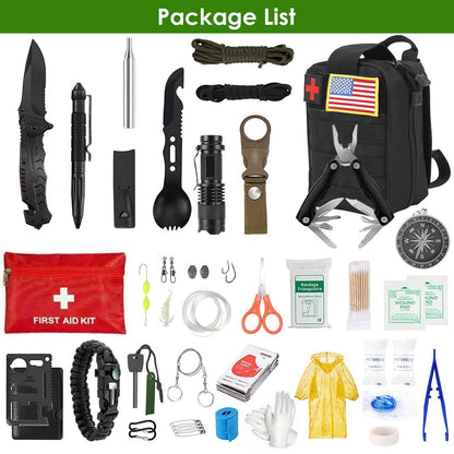 47-Pieces: Emergency Survival Kit EDC Gear Equipment Tool with Pouch DailySale