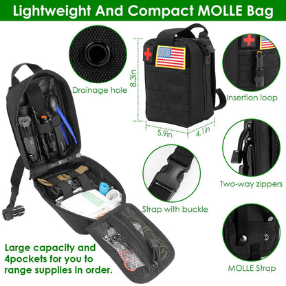 47-Pieces: Emergency Survival Kit EDC Gear Equipment Tool with Pouch DailySale